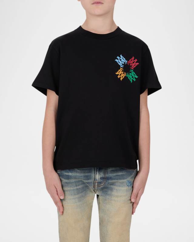 Kid's MA Quad Scribble Logo T-Shirt, Size 4-12